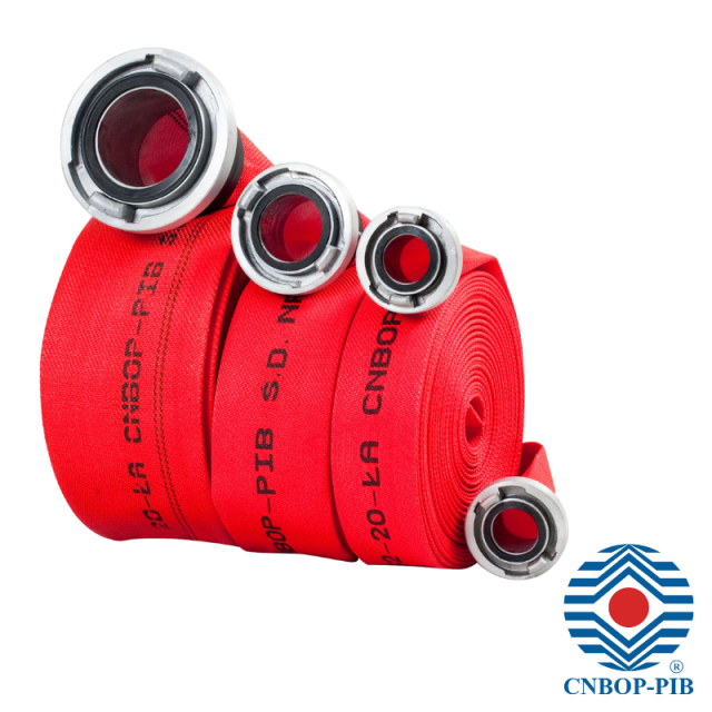 Coated delivery fire-fighting hoses